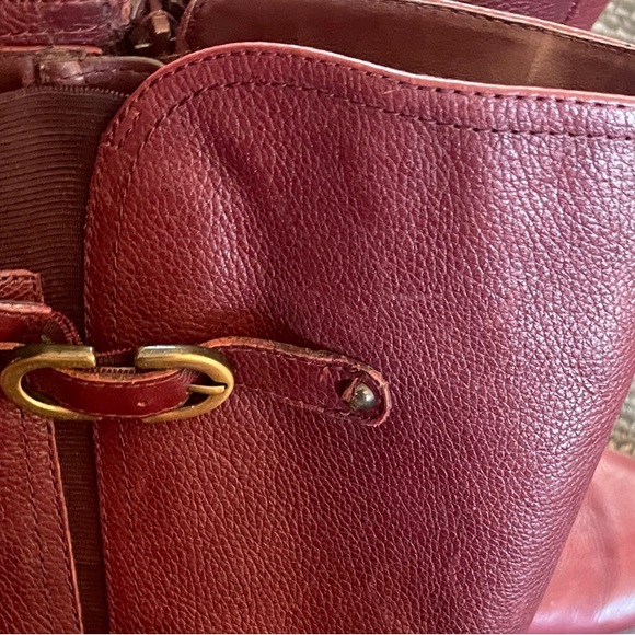 Naturalizer Deep Red Leather Heeled Boots - Picture 1 of 4